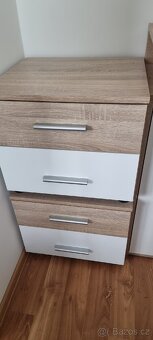 Postel 180x200cm +2x nocni stolek dub Sonoma - 5