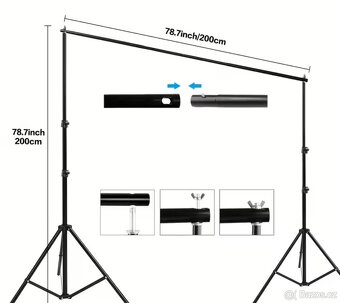 Foto stojan / konstrukce pro upevnění fotopozadí - RŮZNÉ - 5