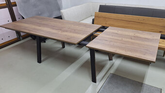 Jídelní stůl rozkládací Dub Halifax tabákový 100x200+100 - 5