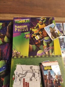 Puzzle želvy nynja 150ks,poseroutka, věž, Fortnite karty 23x - 5