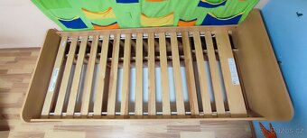 Postel s úložným prostorem, roštem a matrací 90x200 cm - 5