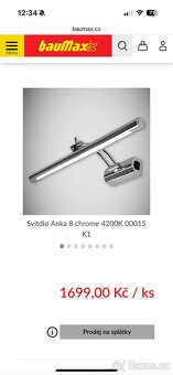 Svitdlo nástěnne Anka 8 chrome 4200K 00015 K1 - 5