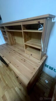 Psací stůl z masivu Hemnes včetně nástavby - 5