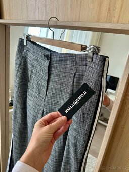 KARL LAGERFELD ŠEDOČERNÉ KALHOTY - 5