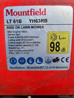 Zahradní rider Levita LT 61B (zahradní traktor) - 5
