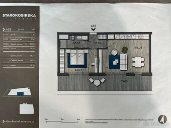 Pronájem byty 2+kk, 57 m2 - Praha - Košíře, ev.č. 00061 - 5