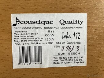 AQ TOBA 112 – centrální reproduktor (buk) - 5