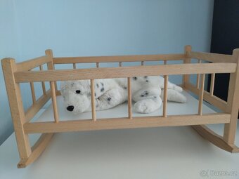 Dřevěná postýlka houpací - 5