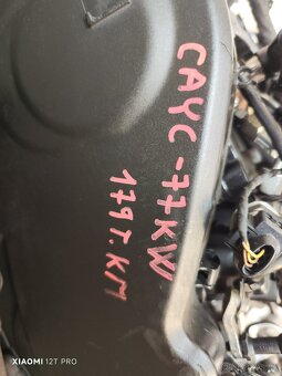 Kompletní motor CAYC 1,6 TDI 77kw 179t.km záruka - 5
