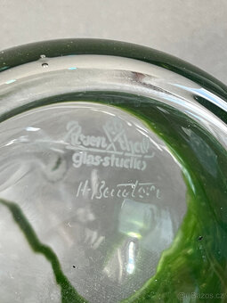 Rosenthal Designová váza, karafa 23 cm, hutní sklo - 5