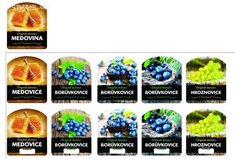 etikety, etiketa, samolepka na slivovici, pálenku - 5