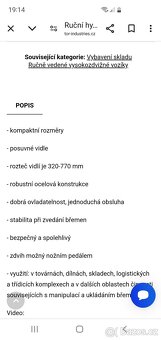 Ruční vysokozdvižný vozík - 5