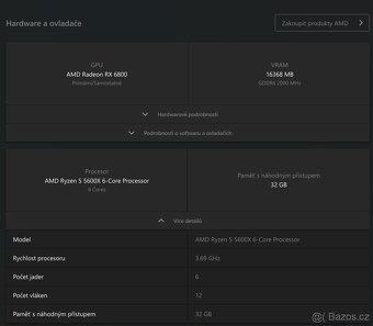 ☑️Herní PC RYZEN 5 5600X,RX 6800 16GB,32 GB RAM,1 TB SSD - 5