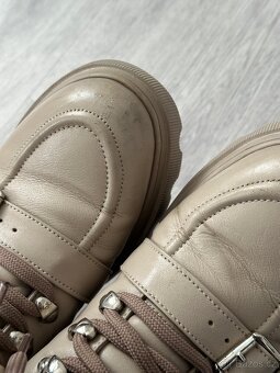 béžové kožené boty, vel 37 - 5