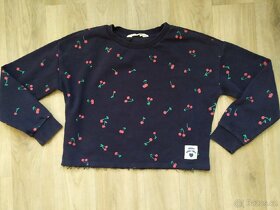 Svetr hvězdy, flitry, H&M, crop top mikina,vel.146/152 - 5
