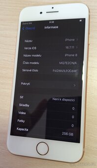 Apple Iphone 8 - 256gb - růžový / jako nový / super stav - 5