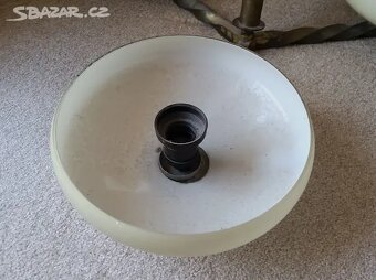 Starý mosazný tříramenný lustr - 5