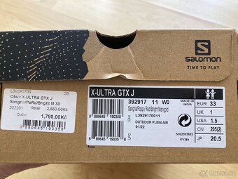 Turistické boty Salomon, vel. 33 - 5