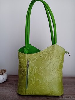 F.Z. Genuine Leather dámská kabelka + batůžek kožená - 5