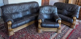 Rustikální kožená sedací souprava,6089 - 5