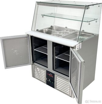 Saladeta (GN) - se 2 dvířky a skleněnou nástavbou 900 x 700 - 5