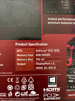 MSI GTX 1070 Gaming X - grafická karta - 5