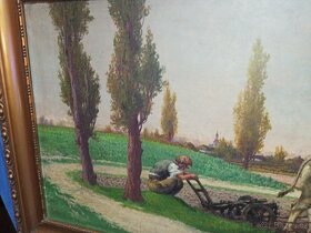Aukční obraz. J. Šustek olej na plátně - 5