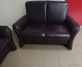 Kožená sedací souprava - jak NOVÁ, TOP STAV - 5