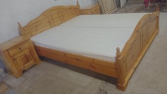 Selská kompletní postel z masivu,dovoz Alpy - 5