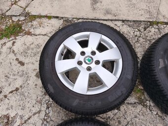 15" 5x112 alu disky Škoda Octavia + zimní 195/65/15 - 5