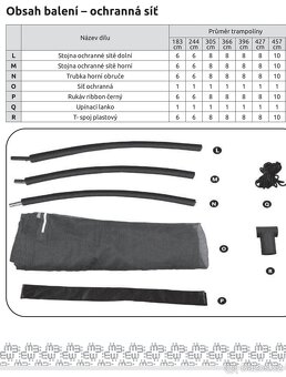 Trampolína Marimex Premium Část 3 ochranná síť - 5