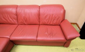 Sedací souprava rohová - kůže - SLEVA - 5