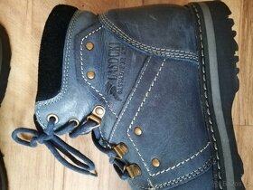 pánské kožené modročerné zimní šněrovací boty zn. Lasocki 41 - 5
