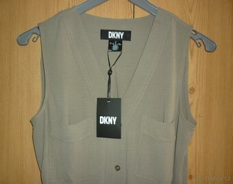 Olivové šaty DKNY - 5