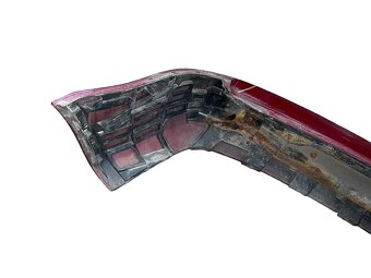 Zadní nárazník vínová metalíza LA3W VW Caddy 2K r.v. 2008 - 5