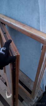 Dřevěná masivní okna.3ks. - 5