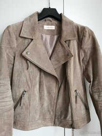 Dámská kožená bunda zn. CAMAIEU - 5