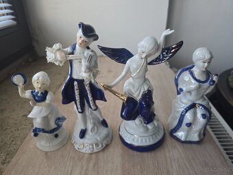 Porcelánové figurky a miska - 5