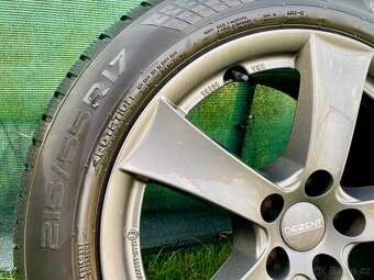 Alu kola DEZENT TX graphite + zimní pneu a TPMS vetily - 5