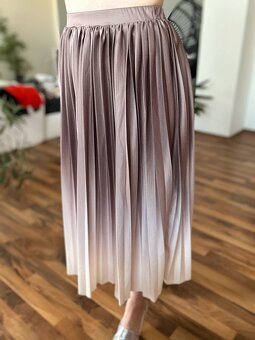 Růžová ombré plisovaná sukně, 34/XS, Sinsay - 5