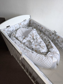 Nová souprava do psotýlky zvířátka+bílé minky - 5