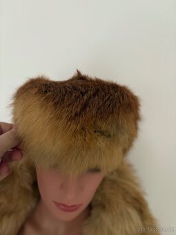 LUXUSNÍ PRAVÝ KOŽICH + ČEPICE - Set - 5