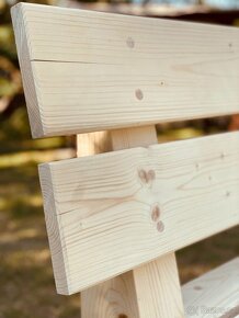 Masivní dřevěná lavice - 5