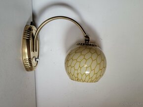 stará mosazná lampička, stolní pěkná lampa - 5