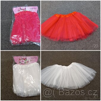 Nové tylové tutu sukně, délka 30 cm, cca 3-6 let - 5