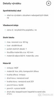 Jídelní stůl bílý - 5