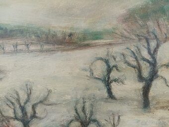 MARTA BENEŠOVÁ - BŘEHOVÁ OBRAZ OLEJ NA DESCE - 5