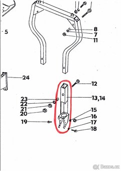 Koupím Držáky ochranného rámu ZETOR - 5