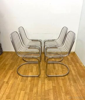 Retro židle 70. léta chrom - 5