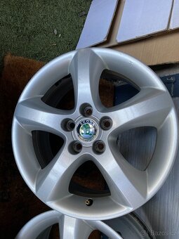 4 ks ALUDISKY ŠKODA 15" FABIA 2, 3 - 5x100, ET 43 - 5